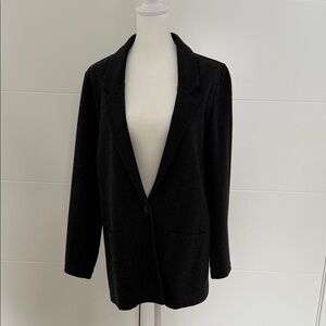 Garnet Hill Elegant Black Heather Blazer